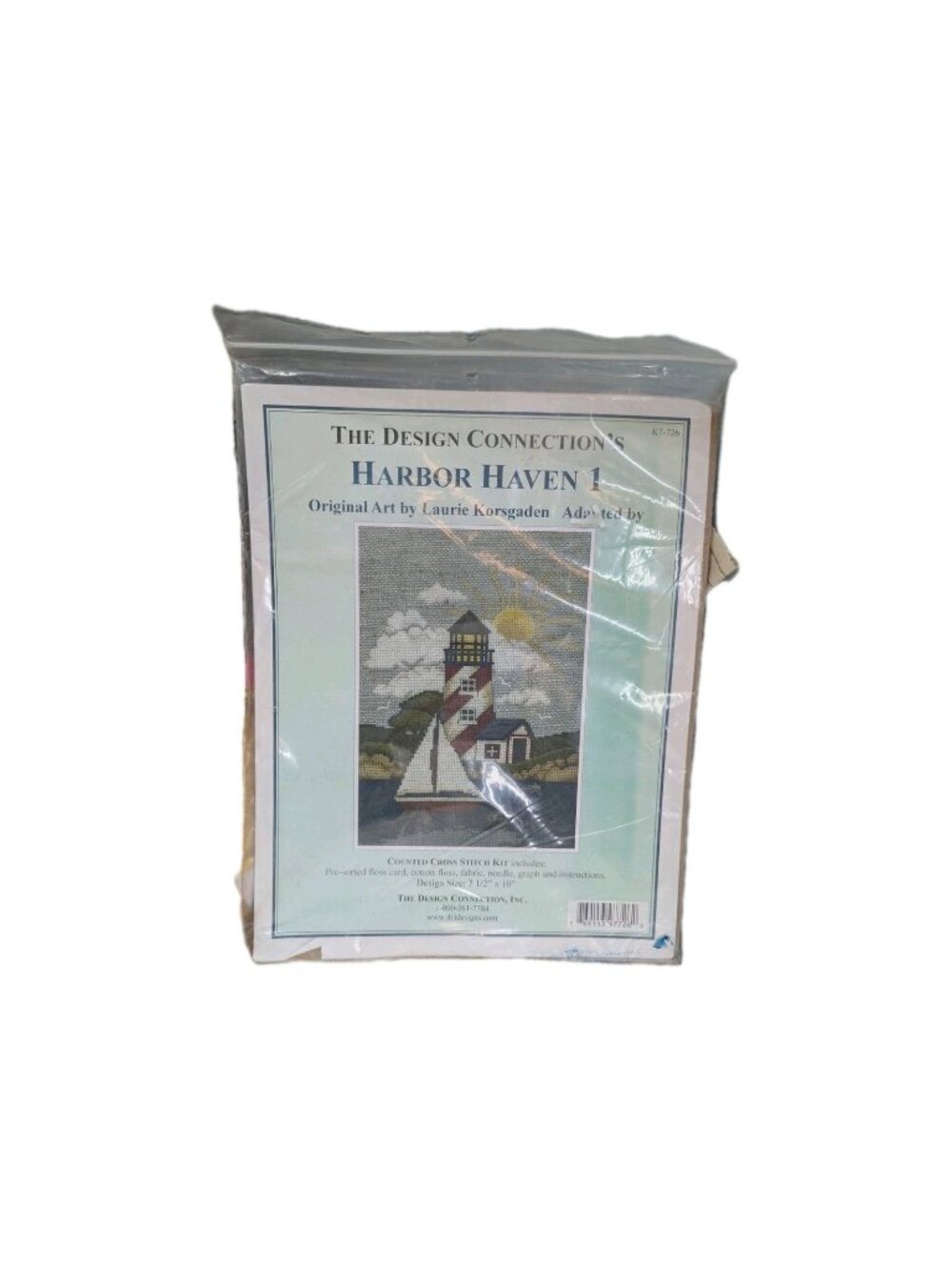The Design Connection cross stitch kit Harbor Haven 1 k7-726 Lighthouse 7.5"x10"